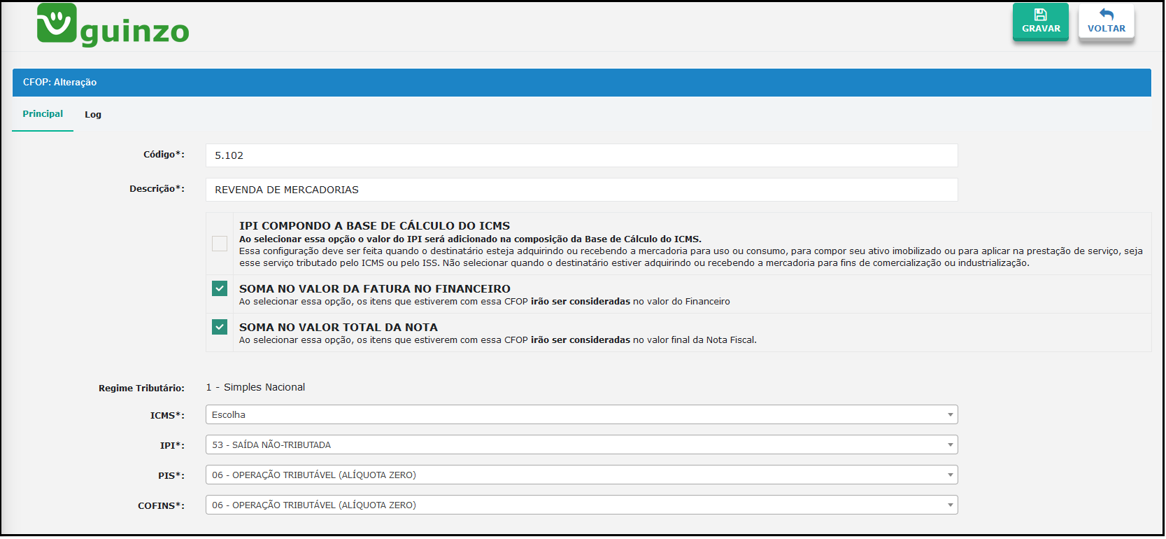 Como Configurar Os Impostos Da Nota Fiscal De Produto Guinzo Soluções 9737