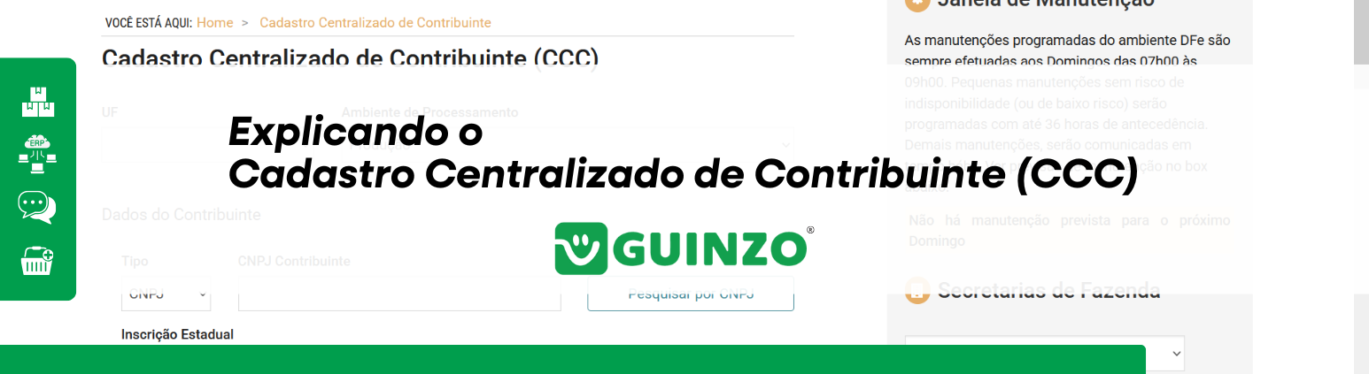 Explicando Cadastro Centralizado de Contribuinte (CCC)