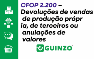 CFOP - 2200 - Devoluções de vendas de produção própria, de terceiros ou anulações de valores